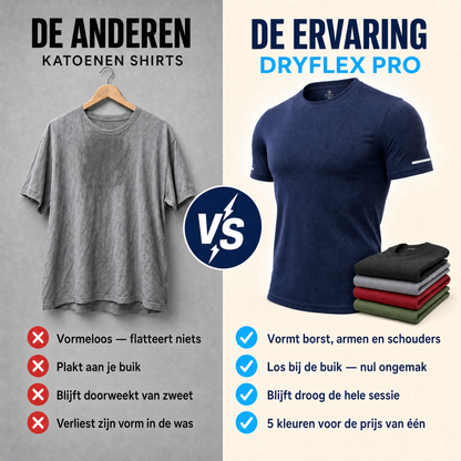 Katoenen shirts vs DryFlex Pro — vergelijking